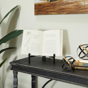 11 in. Black Metal Tabletop Display Easel with Foldable Stand