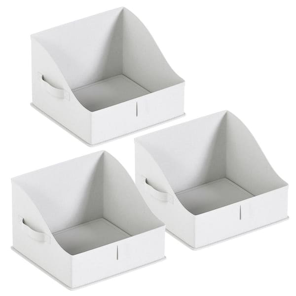 Ornavo Home Collapsible Trapezoid Shelf Storage Basket Bin (3 Pack)