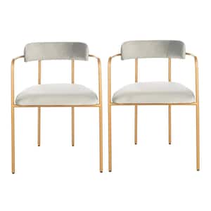Camille Gray/Gold Accent Chair (Set of 2)