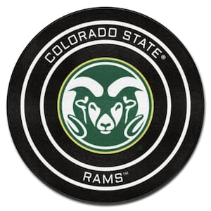 Colorado State Black 2 ft. Round Hockey Puck Accent Rug