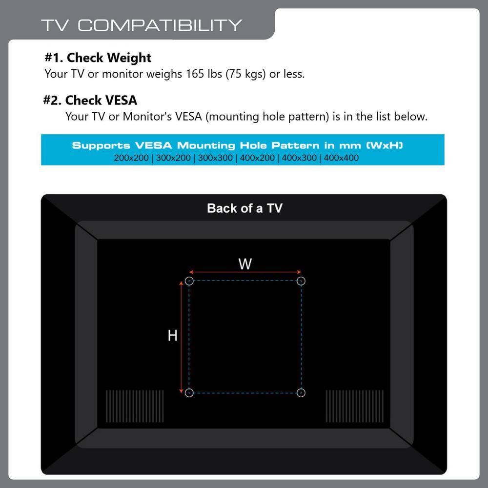 Sleek Ultra-Thin 32"-55" Black Tilting Wall Mount