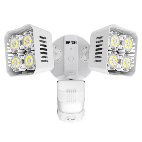 SANSI 36-Watt 3600 Lumens 180-Degree White Motion Sensor Outdoor Integrated LED 5000K Waterproof Dusk to Dawn Flood Light