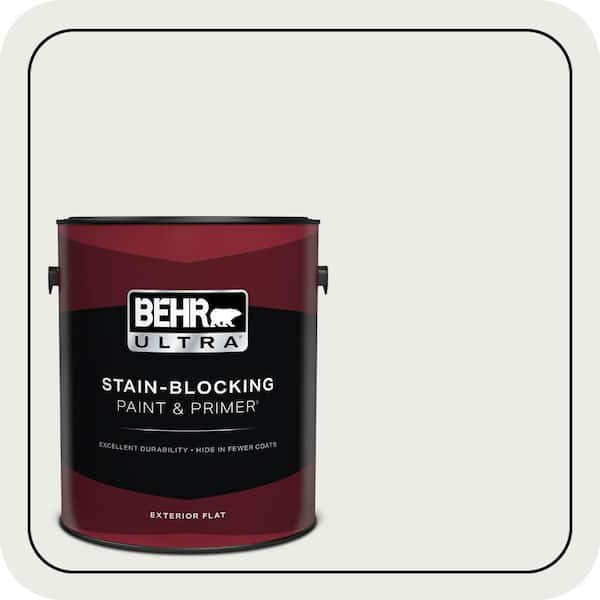 BEHR ULTRA 1 gal. #52 White Flat Exterior Paint & Primer