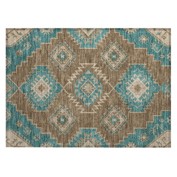 Chantille Machine Washable Indoor/Outdoor Abstract ACN3011 Mocha 2 ft. x 3 ft. Accent Rug