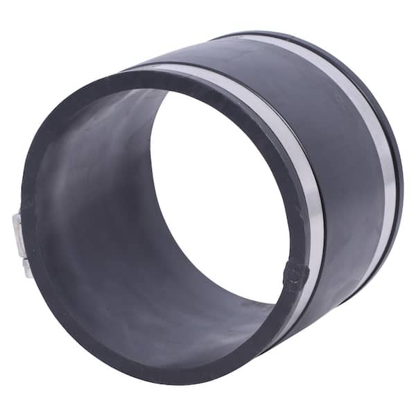 EASTMAN 4 in. x 4 in. PVC DWV Mechanical Flexible Coupling 86007