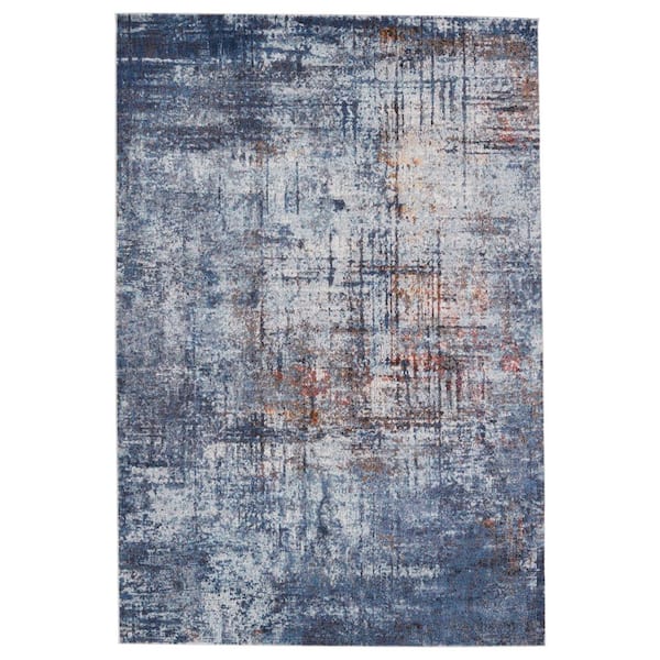 Vibe Donati Blue/Orange 9 ft. x 12 ft. Abstract Rectangle Area Rug