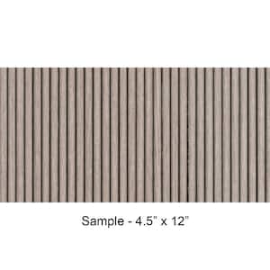 Take Home Sample - Rounded Mini Slats 1/4 in. x 0.375 ft. x 1 ft. Ash Gray Glue-Up Foam Wood Wall Panel(1-Piece/Pack)