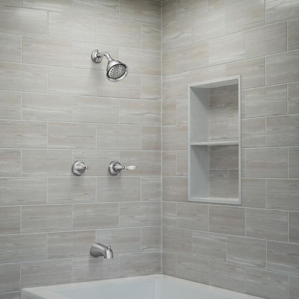 Adler 2-Handle 1-Spray Tub and Shower Faucet in Chrome (Valve Included)