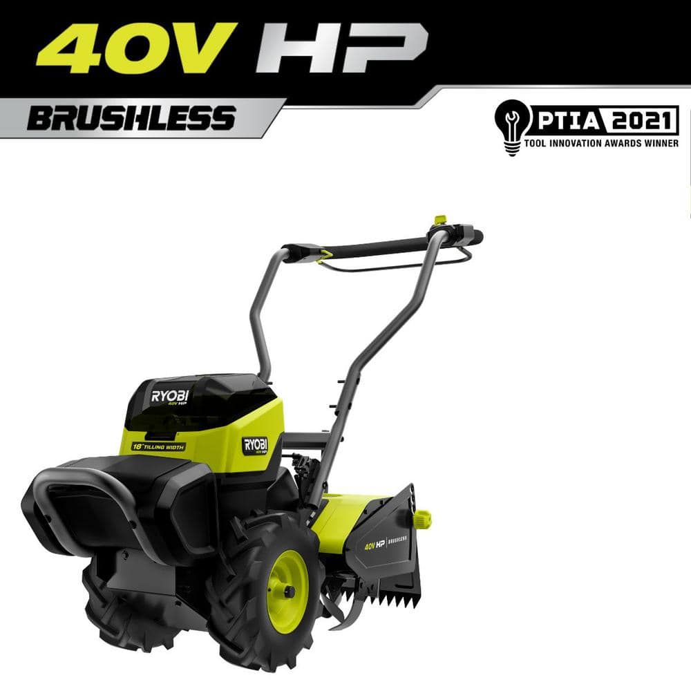 40V 18 inch Brushless Cordless Push Lawn Mower 4.0Ah Batteries and 2 Chargers-Green | Costway