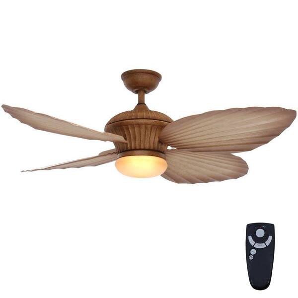 Home Decorators Collection Tropicasa 54 in. Indoor/Outdoor Bahama Beige Ceiling Fan with Light Kit and Remote Control