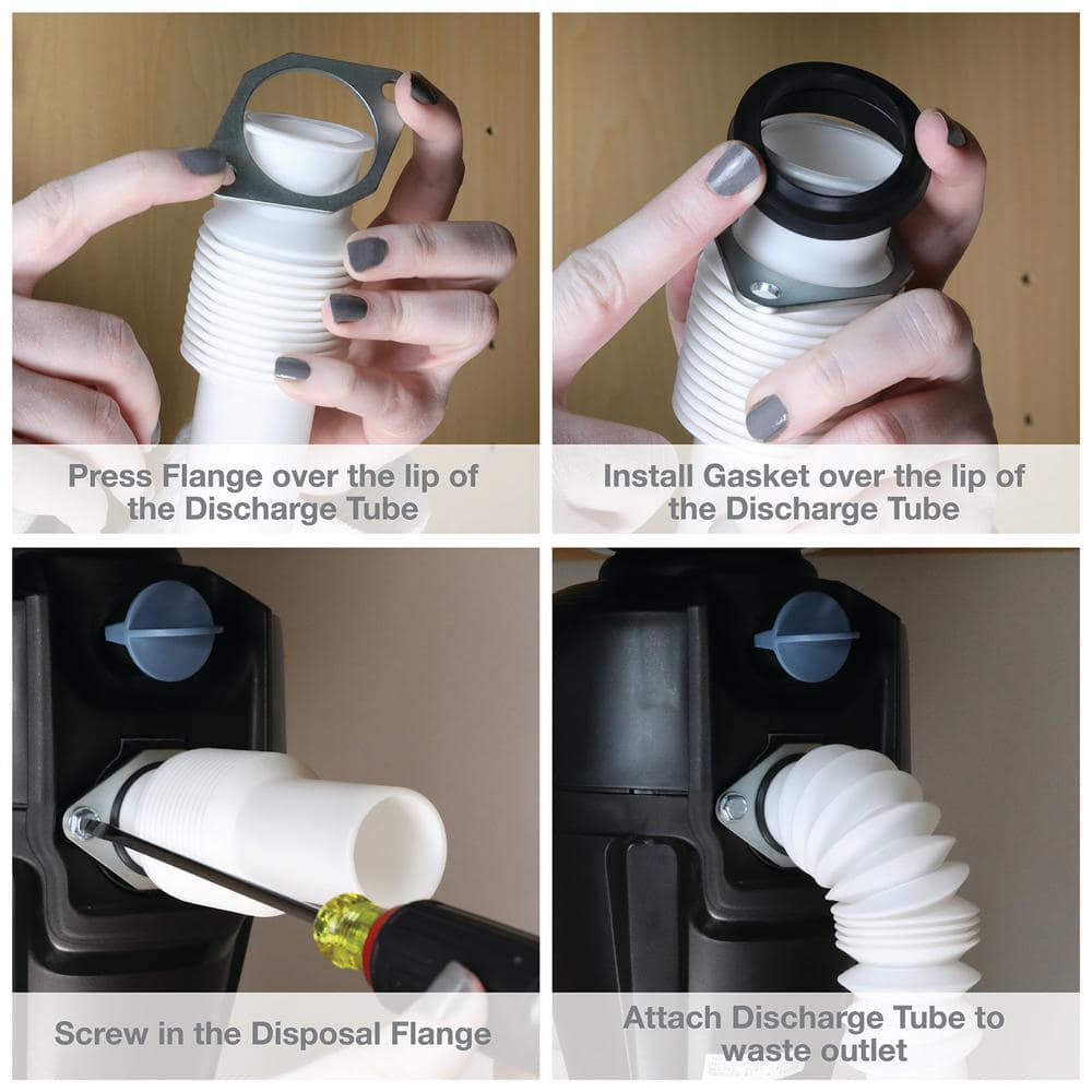 Universal White Flexible Garbage Disposal Discharge Tube