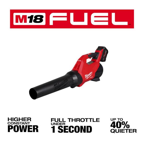 Milwaukee M18 FUEL 120 MPH 500 CFM 18V Brushless Cordless Battery Powered Leaf Blower Kit w 2 FORGE Batteries Rapid Charger 3017 21HD 48 11 1881 The Home Depot