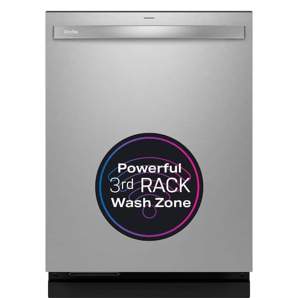 Profile 24 in. Built-In Top Control Dishwasher in Fingerprint Resistant Stainless w/Stainless Tub, 3rd Rack, 42 dBA