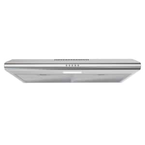 30 in. Lammari Ducted Under Cabinet Range Hood in Brushed Stainless Steel with Mesh Filter,Push Button Control,LED Light