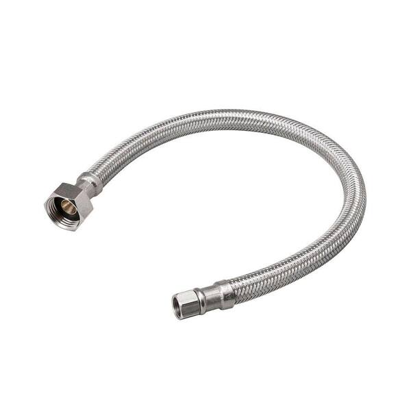 ProLine 1/2 in. x 7/16 in. x 1.67 ft. Stainless Steel Supply Line
