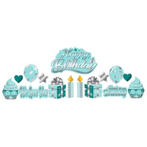 Happy Birthday Quick Set: Turquoise and Silver