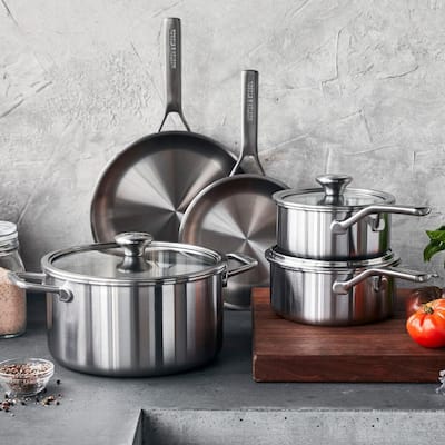 True Induction TIGOURMET 10-Piece Tri-Ply Stainless Steel Induction Cookware Set