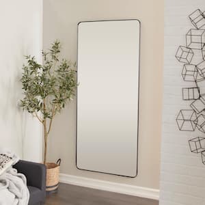 71 in. x 32 in. Gold Metal Glam Rectangle Wall Mirror