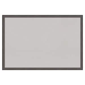Florence Pewter Framed Grey Corkboard 38 in. x 26 in Bulletin Board Memo Board
