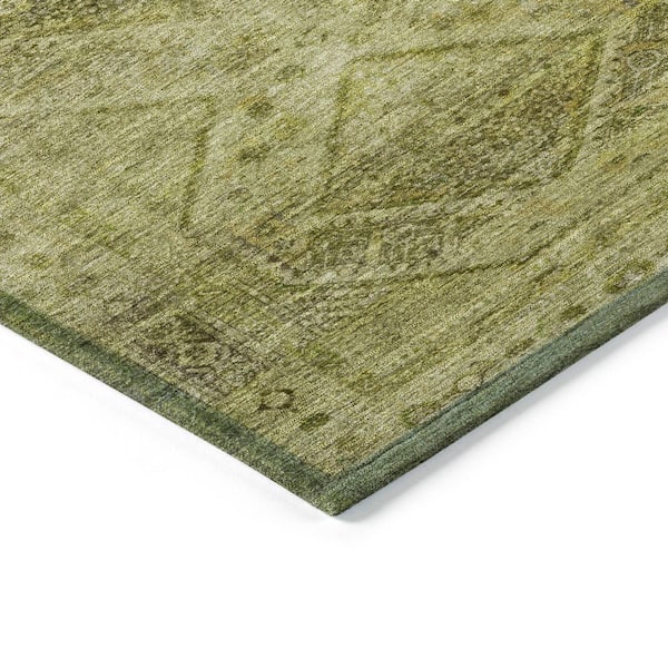 Chantille Machine Washable Indoor/Outdoor Abstract ACN2060 Aloe 1 ft. 8 in. x 2 ft. 6 in. Accent Rug
