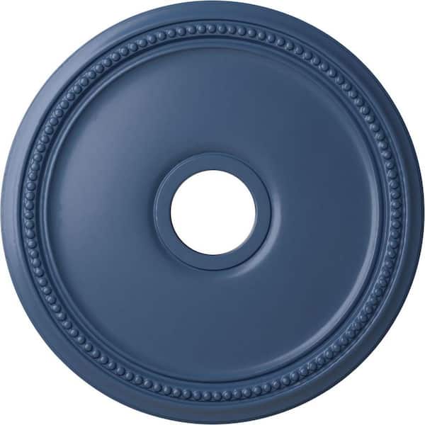 Ekena Millwork 18" x 3-5/8" ID x 1-1/8" Diane Urethane Ceiling Medallion (Fits Canopies upto 5-3/8"), Hand-Painted Americana