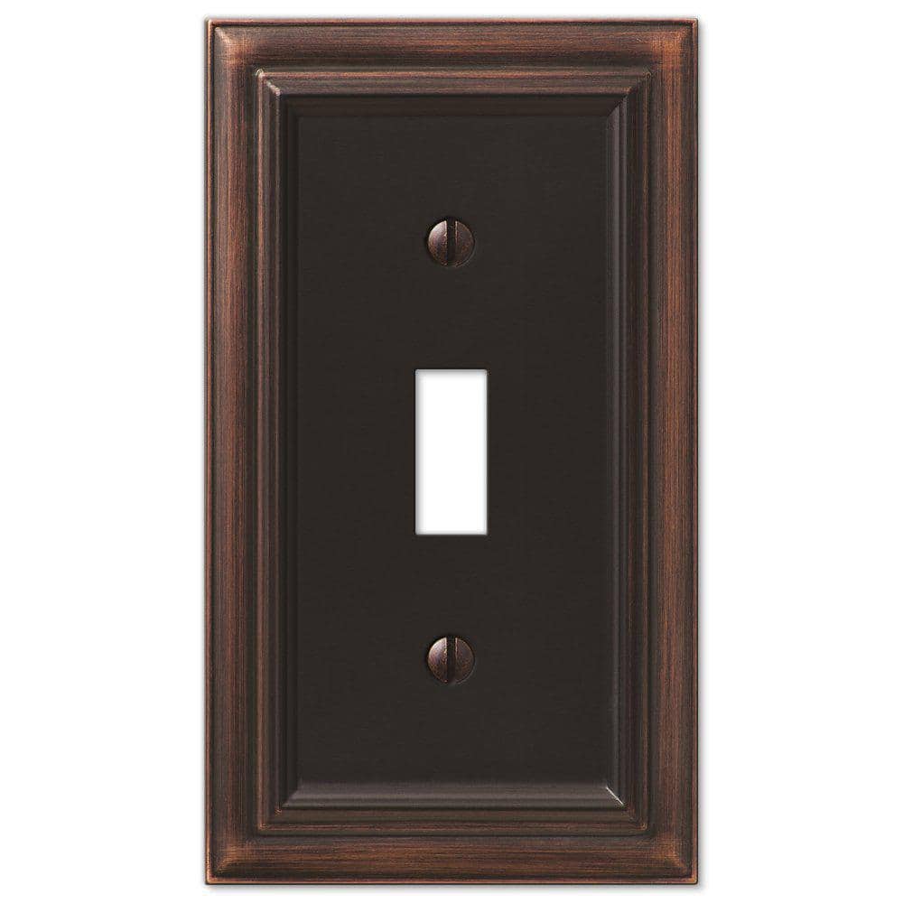 Aged Bronze Single Toggle Cast Metal Wallplate