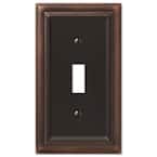 Continental 1 Gang Toggle Metal Wall Plate - Aged Bronze