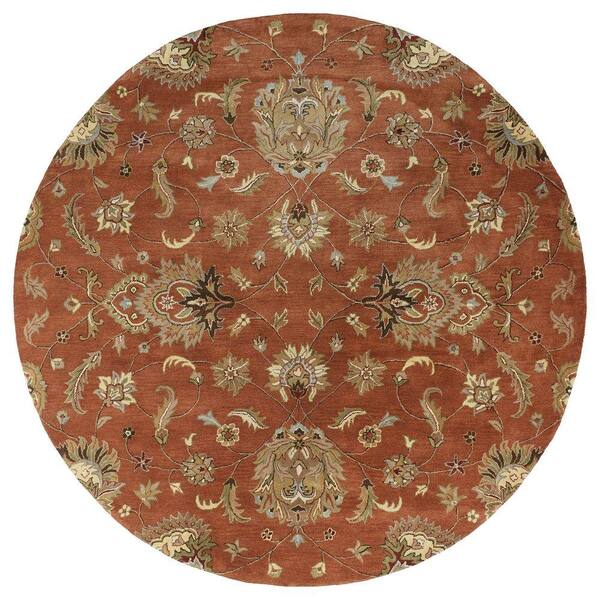 Kaleen Mystic Europa Copper 9 ft. x 9 ft. Round Area Rug 606067 9.9 Rd