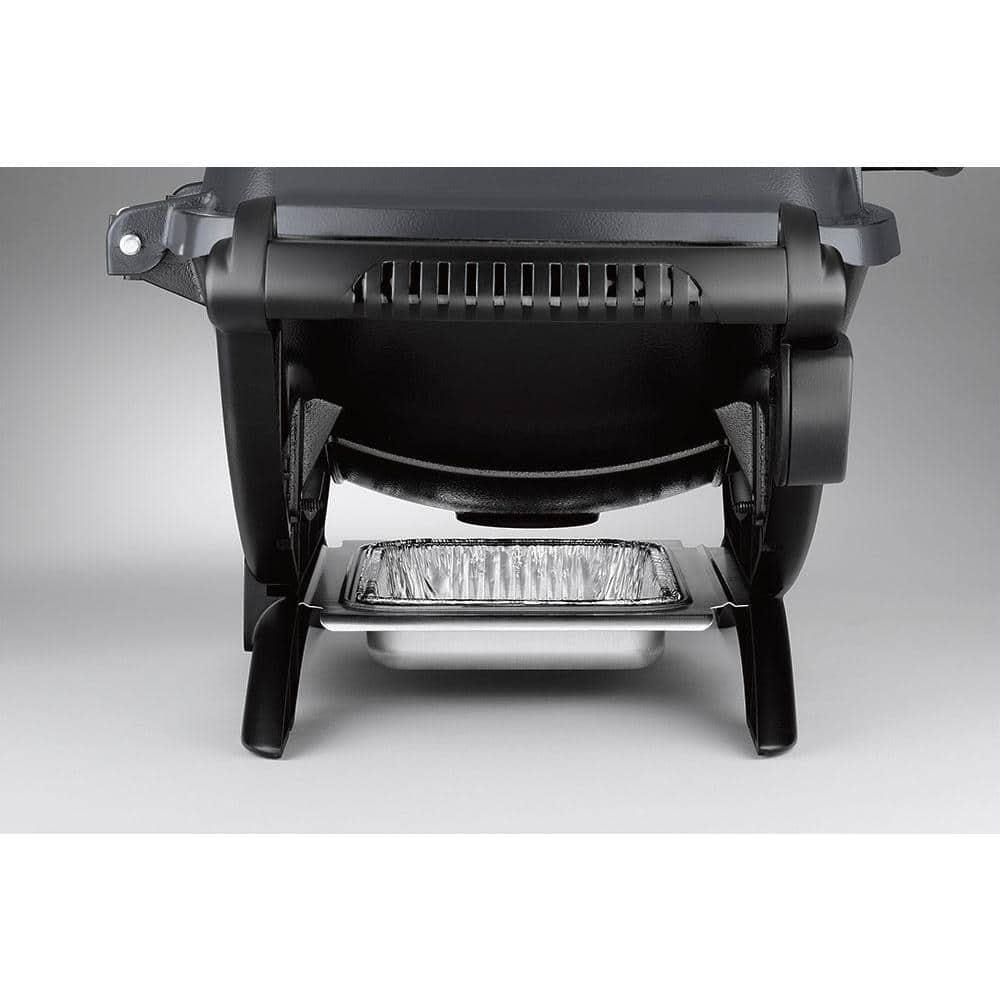 Weber Q 1200 Black Portable Propane Gas Grill with Side Burner