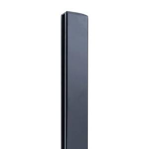Quick Screen 0.20 ft. x 0.20 ft. x 7.83 ft. Black Aluminum 2-Way Post for Fence Panels
