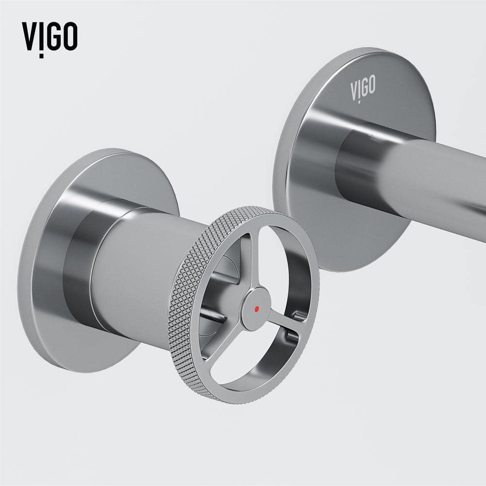 Brooklyn Inspired Industrial-Chic Chrome Wall Mount Bathroom Faucet