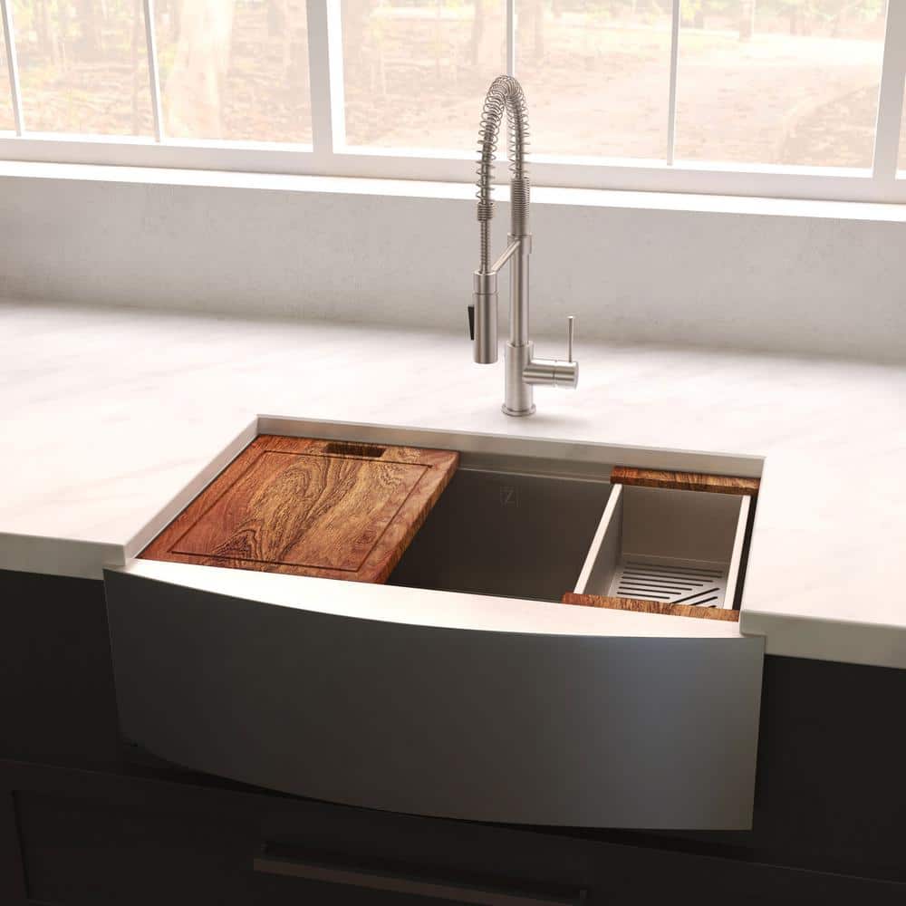 ZLINE 33" Stainless Steel Farmhouse Apron Single Bowl Kitchen Sink