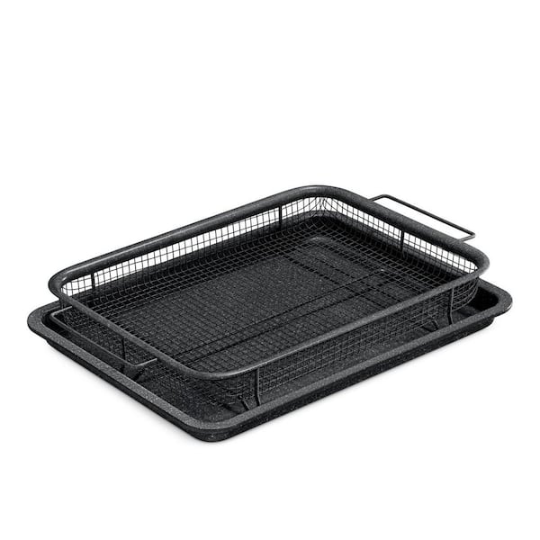 Crisper Tray-2-Piece Set-Gray Marble