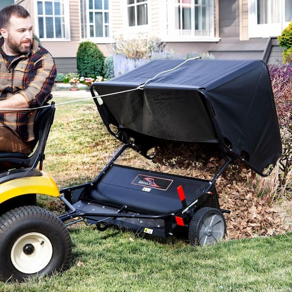 Brinly-Hardy 42 in. 20 cu. ft. Tow-Behind 2-in-1 Lawn Sweeper