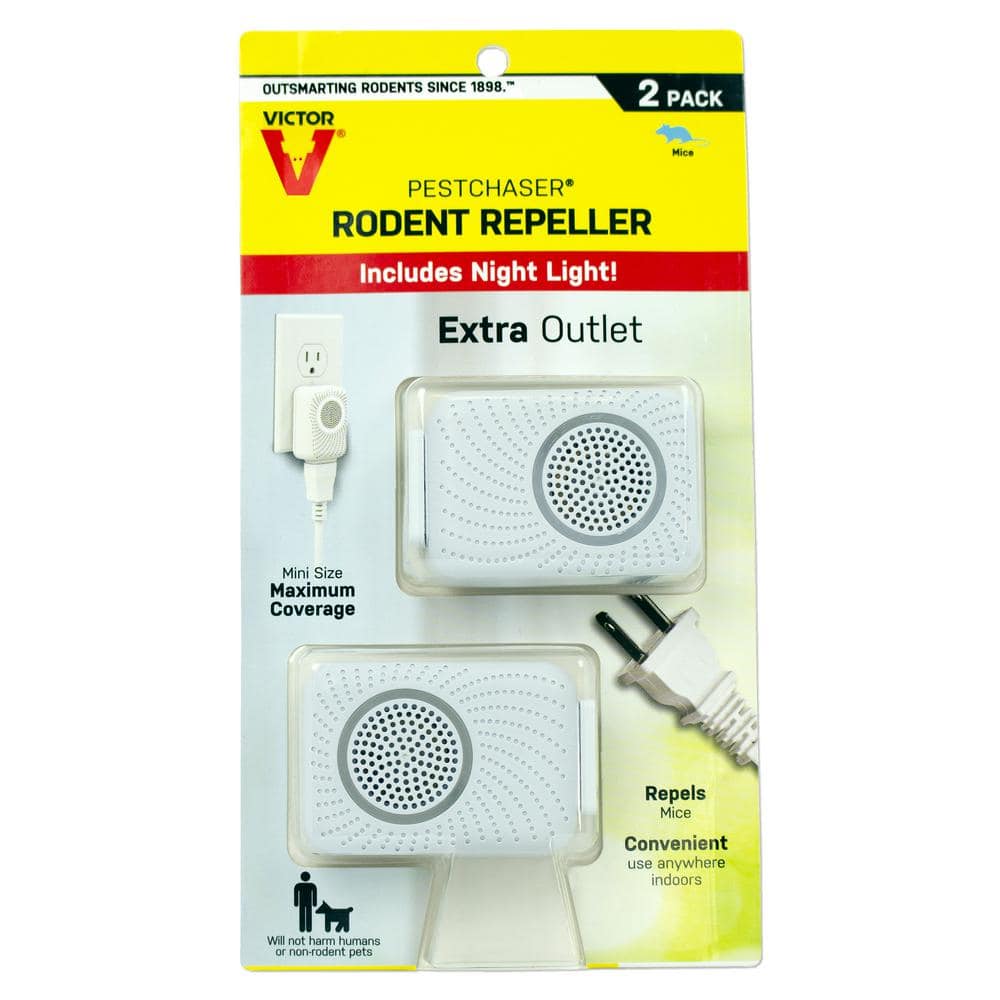 Victor M752PS Pestchaser Rodent Repellent, Plug-in, 1.69 Inch Repels: Mice,  Rats: Mouse & Rat Traps Assorted (072868625053-1)