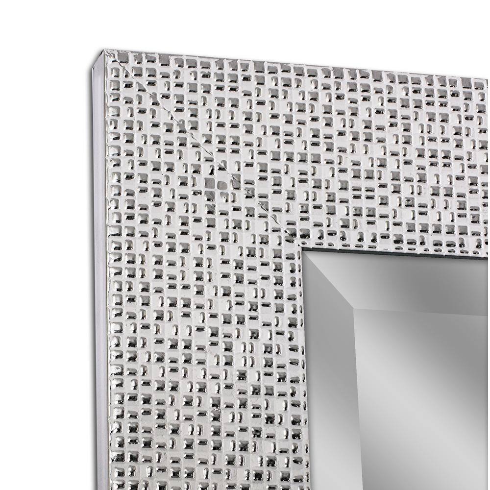 Elegant Silver Beveled 27.5" x 33.5" Rectangular Vanity Mirror
