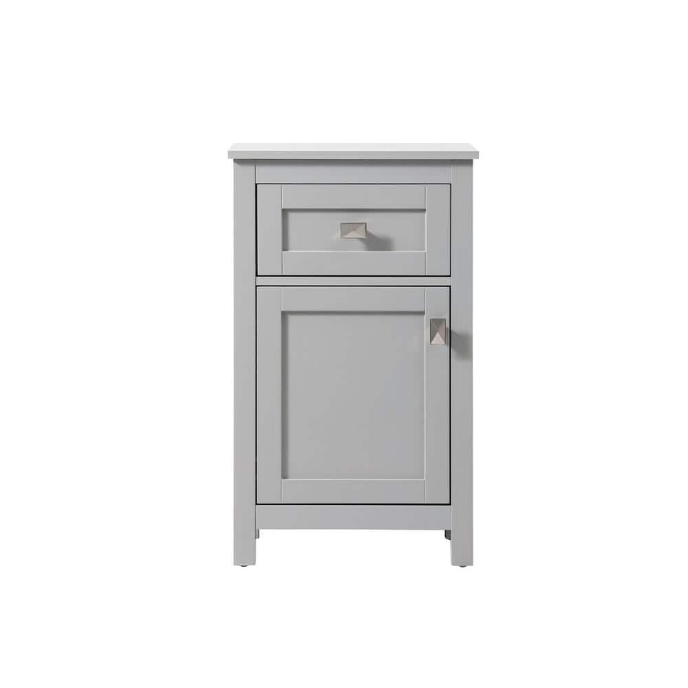 Timeless Home 18 in. W x 13 in. D x 30 in. H Gray Freestanding Linen Cabine