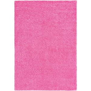 Solid Shag Taffy Pink 7 ft. x 10 ft. Area Rug