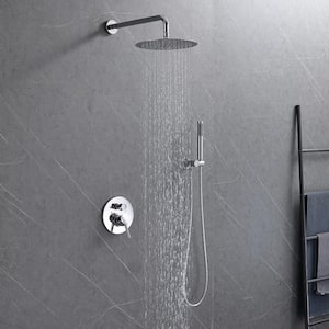 Single Handle 1-Spray Shower Faucet 1.8 GPM with Pressure Balance Anti Scald in. Chrome