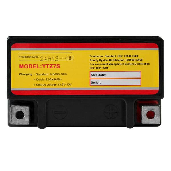 MIGHTY MAX BATTERY YTZ7S 12V 6AH Replaces Kawasaki KLX450R