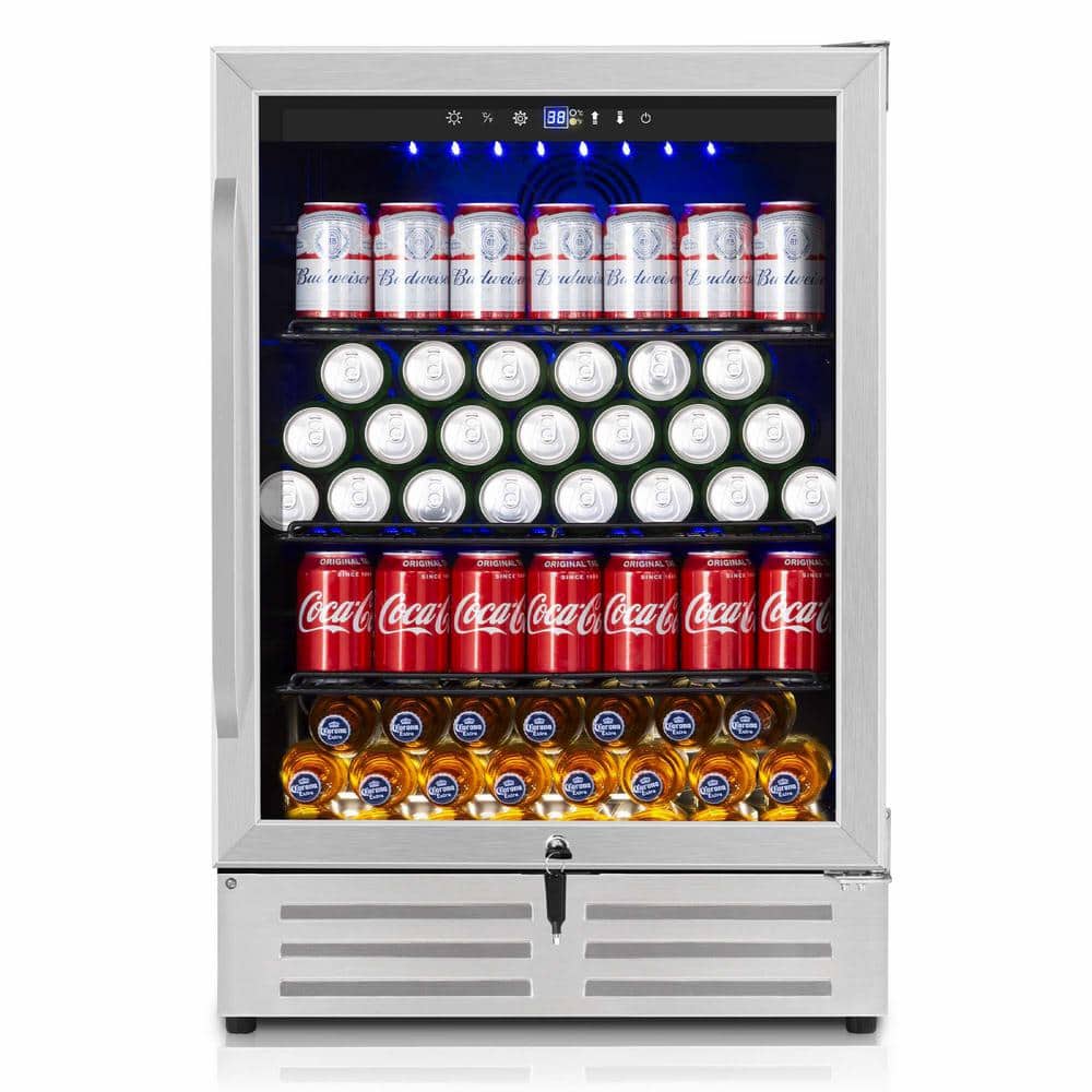 Hooure 24 in. Builtin/Freestanding Single Zone Beverage Refrigerator