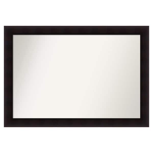 Amanti Art Portico Espresso 49.75 in. x 34.75 in. Custom Non-Beveled Wood Framed Batthroom Vanity Wall Mirror