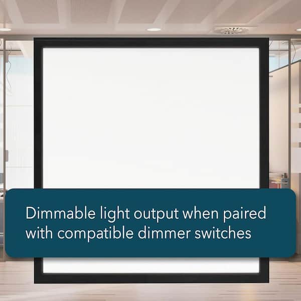 GT-LITE 2-Pack 2x2' LED Flat Panel 4200 LM, black trim, flush/drop