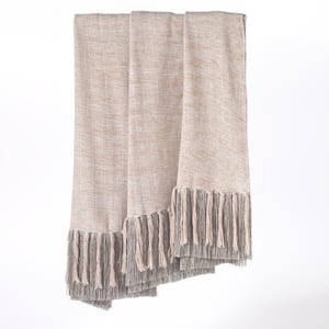 Heavenly Ivory/Tan/Taupe/Grey Throw Blanket