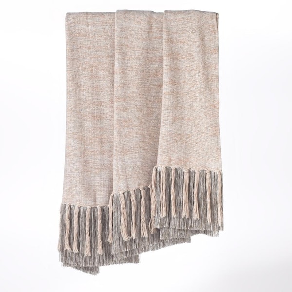 Couture Dreams Heavenly Ivory/Tan/Taupe/Grey Throw Blanket H-T - The ...