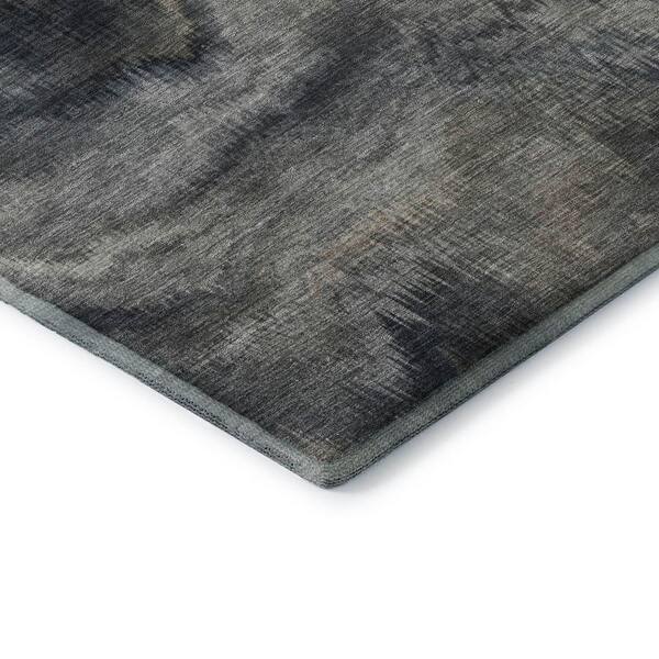 Mayfield Premium Machine Washable Abstract AMF2095 Gray 10 ft. x 14 ft. Area Rug