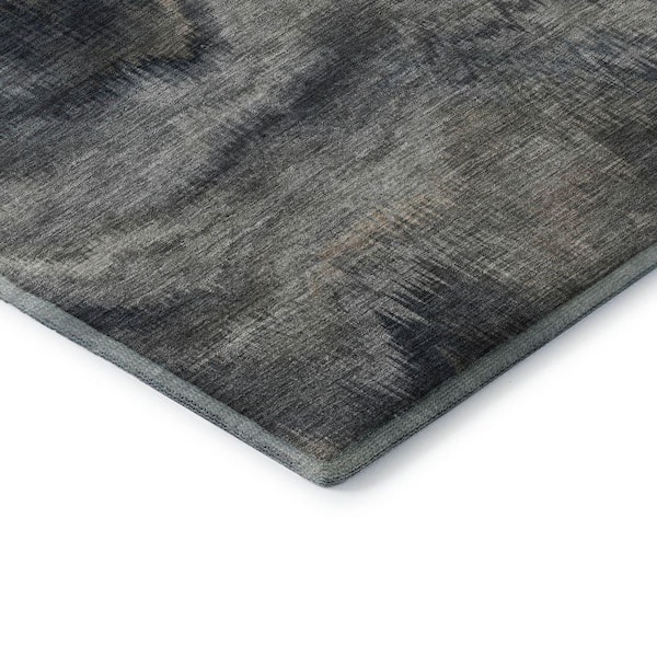 Mayfield Premium Machine Washable Abstract AMF2095 Gray 5 ft. x 7 ft. 6 in. Area Rug