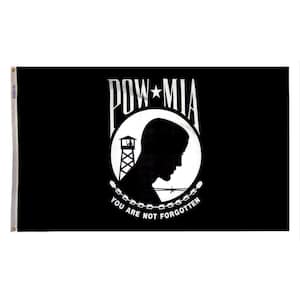 3 ft. x 5 ft. Nylon Single Reverse POW-MIA Armed Forces Flag