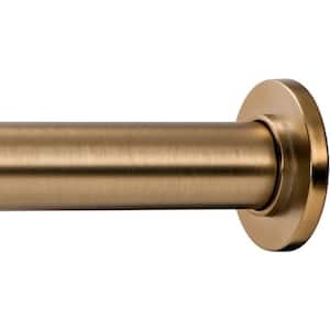 Tension Curtain Rod - Spring Tension Rod for Windows or Shower, 24 to 36 In.. Warm Gold