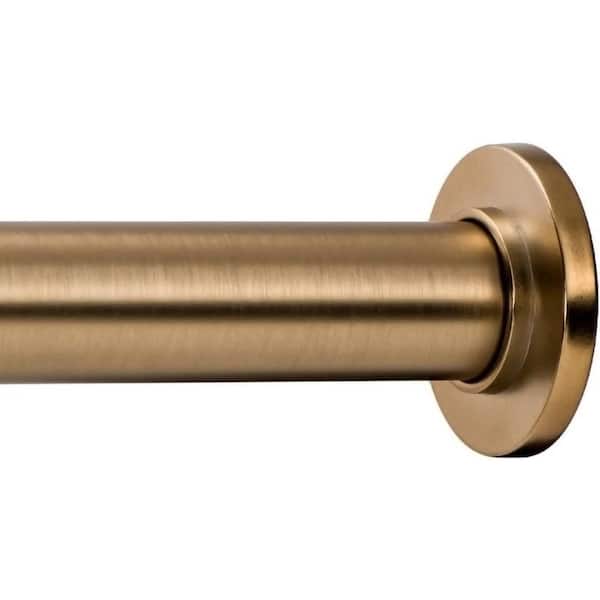 Dyiom Tension Curtain Rod - Spring Tension Rod for Windows or Shower, 24 to 36 In.. Warm Gold